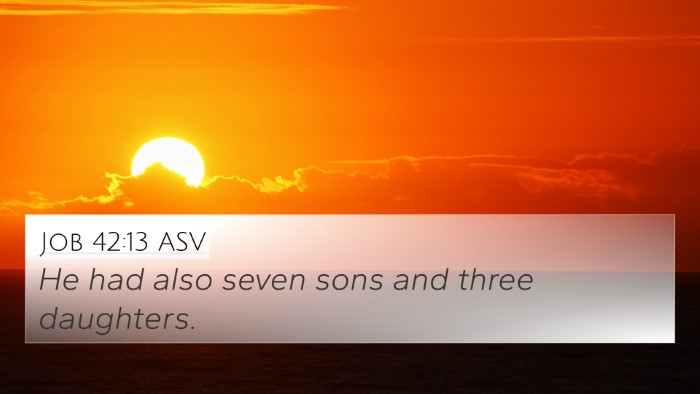 Job 42:13 ASV Bible Verse Image