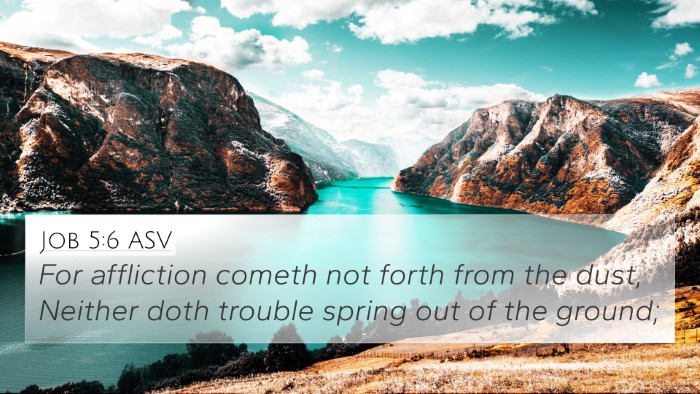 Job 5:6 ASV 4K Wallpaper - For affliction cometh not forth from the dust, - 4K Wallpaper Bible Verse