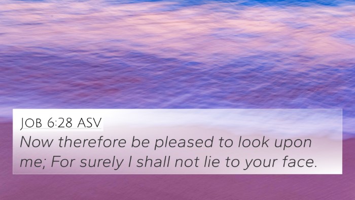 Job 6:28 ASV Bible Verse Image