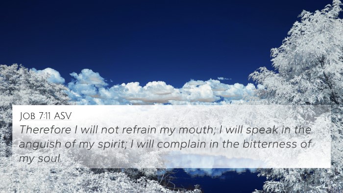 Job 7:11 ASV Bible Verse Image