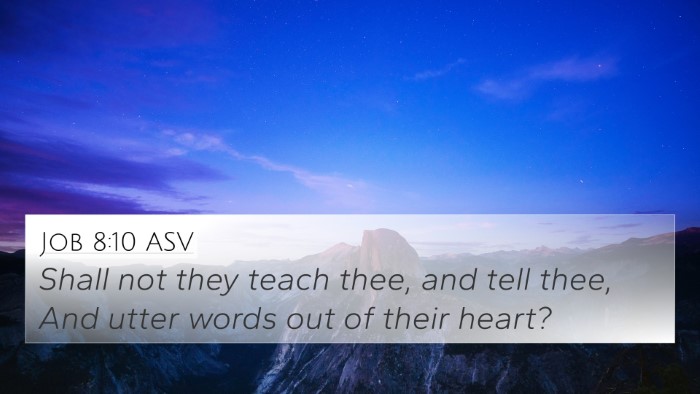 Job 8:10 ASV 4K Wallpaper - Shall not they teach thee, and tell thee, And - 4K Wallpaper Bible Verse