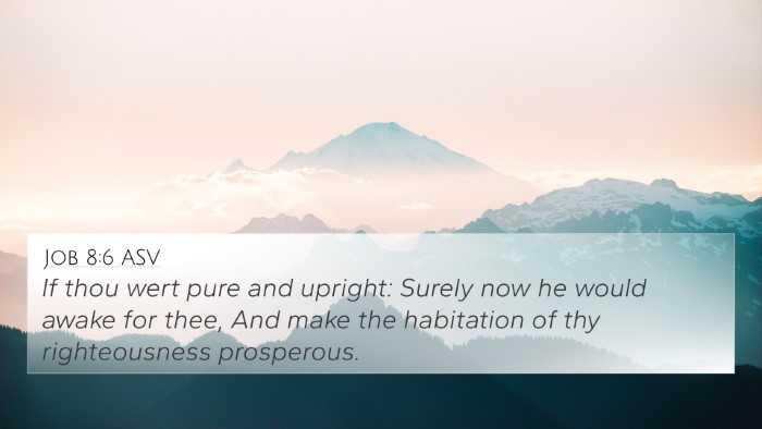 Job 8:6 ASV Bible Verse Image