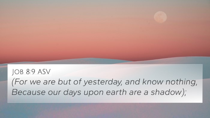 Job 8:9 ASV Bible Verse Image