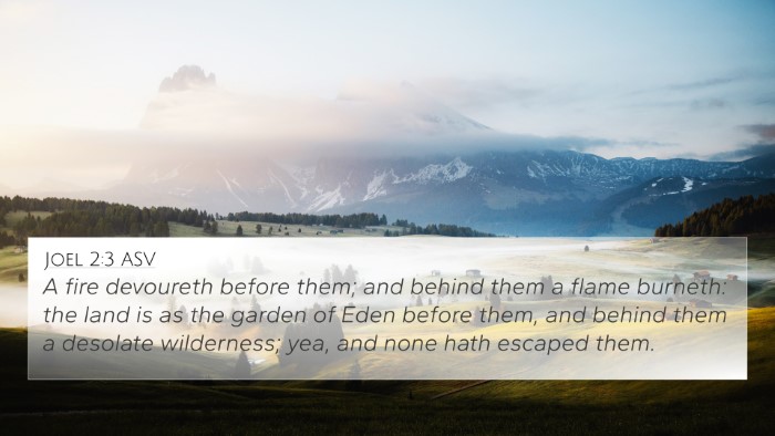 Joel 2:3 ASV Bible Verse Image