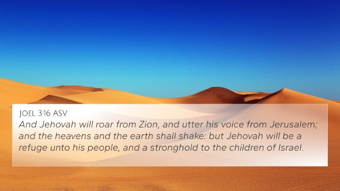 Joel 3:16 ASV Bible Verse Image