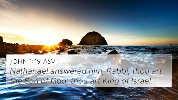John 1:49 ASV Bible Verse Image
