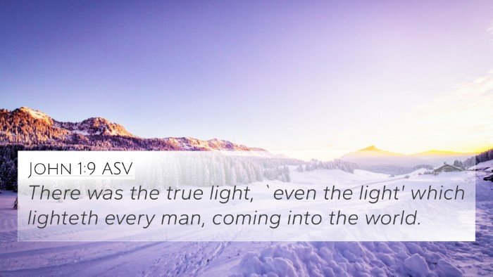 John 1:9 ASV Bible Verse Image