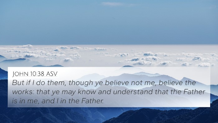 John 10:38 ASV Bible Verse Image