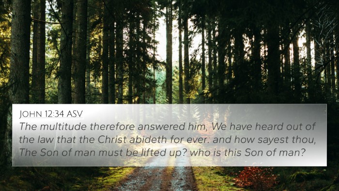 John 12:34 ASV Bible Verse Image