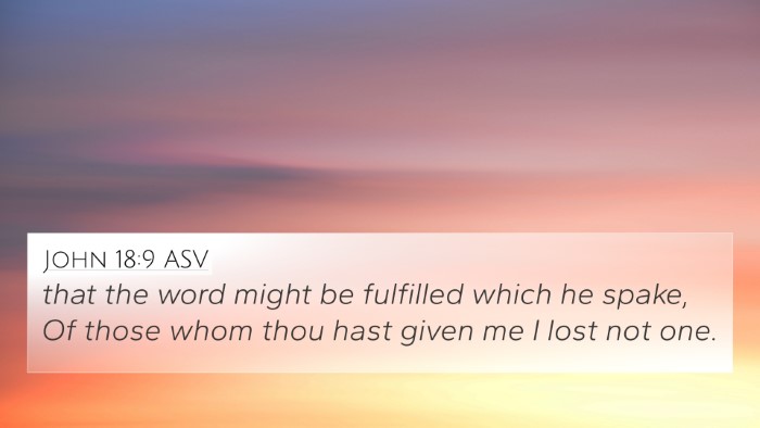 John 18:9 ASV Bible Verse Image