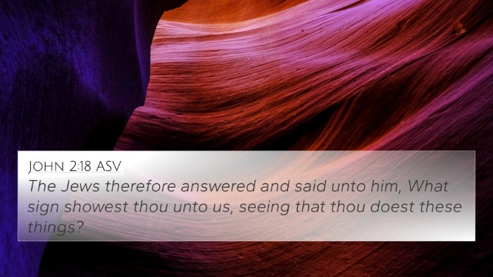 John 2:18 ASV Bible Verse Image