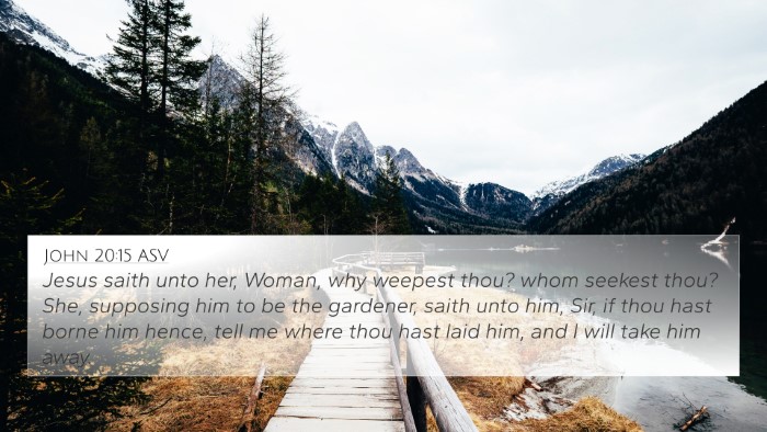 John 20:15 ASV Bible Verse Image