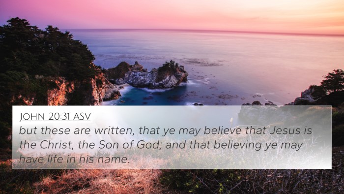 John 20:31 ASV Bible Verse Image