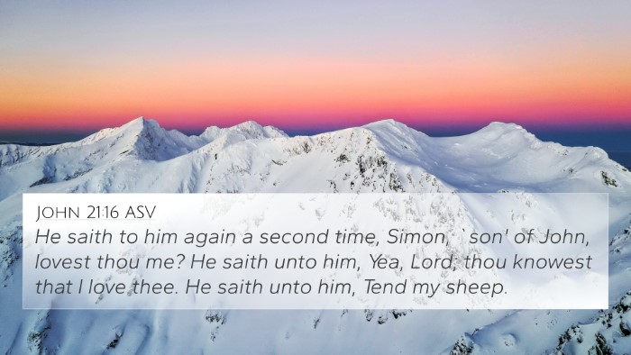 John 21:16 ASV 4K Wallpaper - He saith to him again a second time, Simon, `son' - 4K Wallpaper Bible Verse