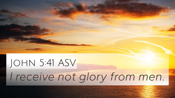 John 5:41 ASV Bible Verse Image