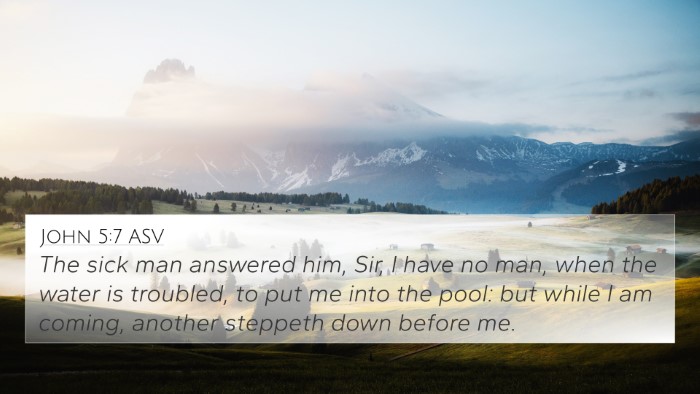 John 5:7 ASV 4K Wallpaper - The sick man answered him, Sir, I have no man, - 4K Wallpaper Bible Verse