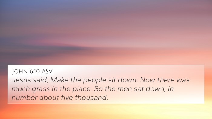 John 6:10 ASV 4K Wallpaper - Jesus said, Make the people sit down. Now there - 4K Wallpaper Bible Verse