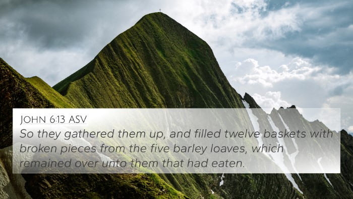 John 6:13 ASV 4K Wallpaper - So they gathered them up, and filled twelve - 4K Wallpaper Bible Verse