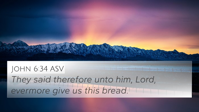 John 6:34 ASV Bible Verse Image