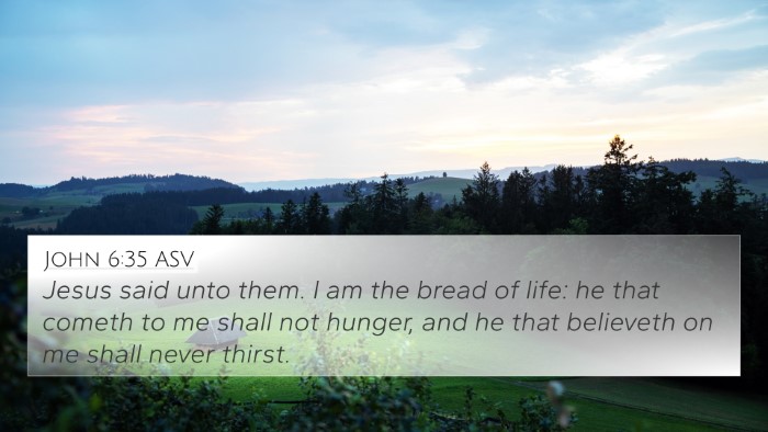 John 6:35 ASV Bible Verse Image