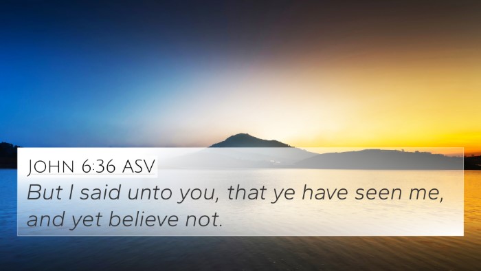John 6:36 ASV Bible Verse Image