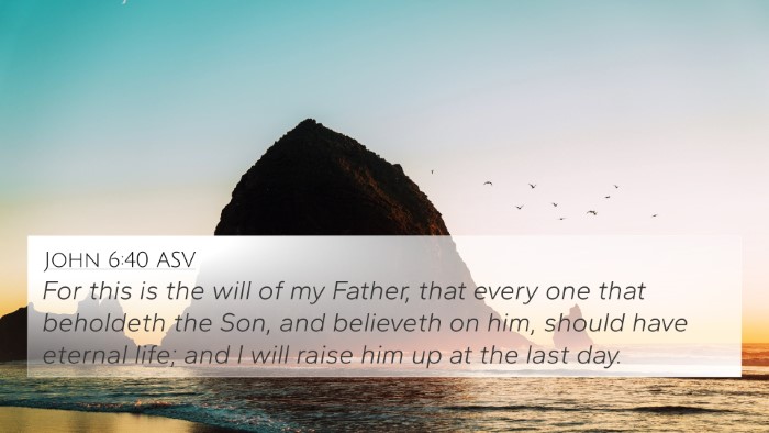 John 6:40 ASV Bible Verse Image