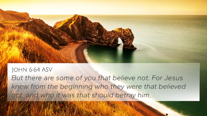 John 6:64 ASV Bible Verse Image