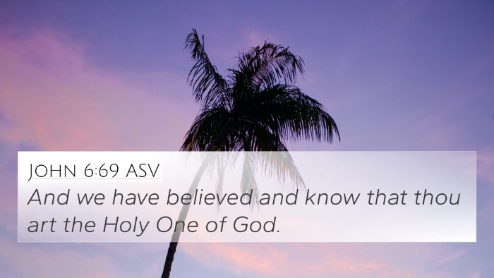 John 6:69 ASV Bible Verse Image