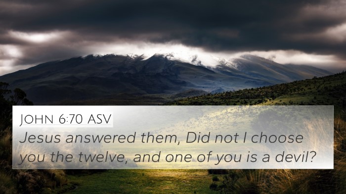 John 6:70 ASV Bible Verse Image