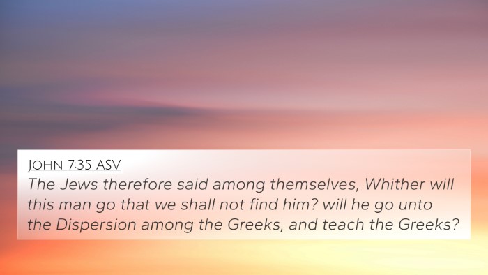 John 7:35 ASV Bible Verse Image