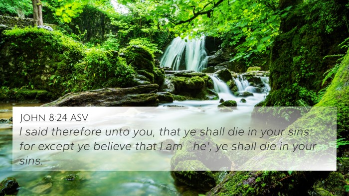 John 8:24 ASV 4K Wallpaper - I said therefore unto you, that ye shall die in - 4K Wallpaper Bible Verse