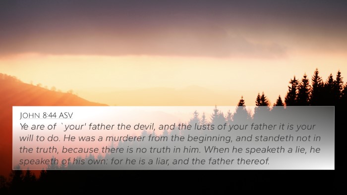 John 8:44 ASV Bible Verse Image
