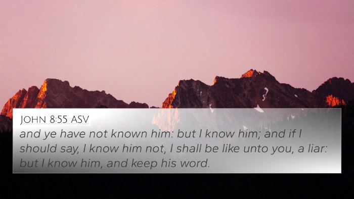 John 8:55 ASV Bible Verse Image