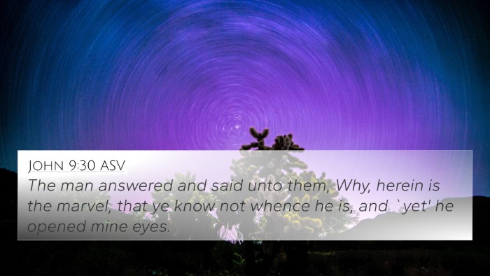 John 9:30 ASV Bible Verse Image