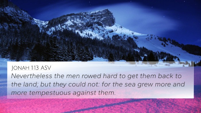 Jonah 1:13 ASV Bible Verse Image