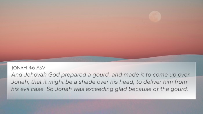 Jonah 4:6 ASV Bible Verse Image