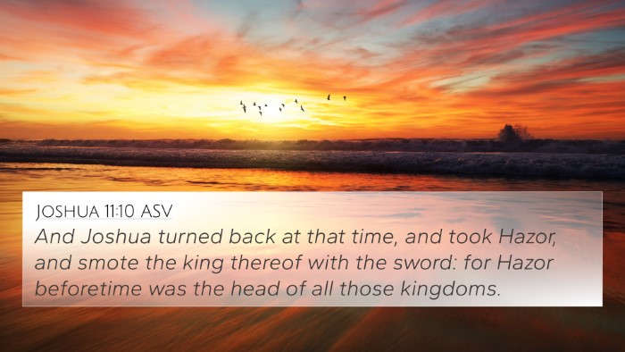 Joshua 11:10 ASV Bible Verse Image