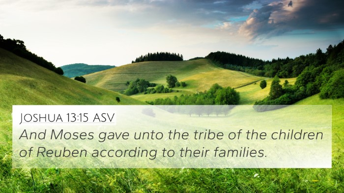 Joshua 13:15 ASV Bible Verse Image
