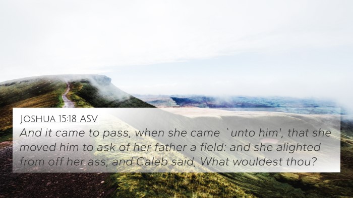 Joshua 15:18 ASV Bible Verse Image