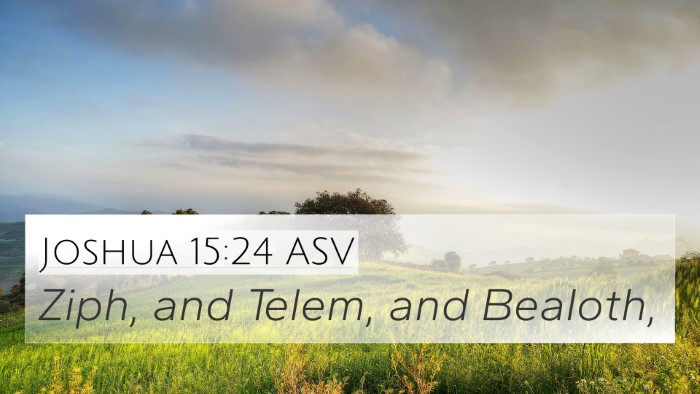 Joshua 15:24 ASV Bible Verse Image