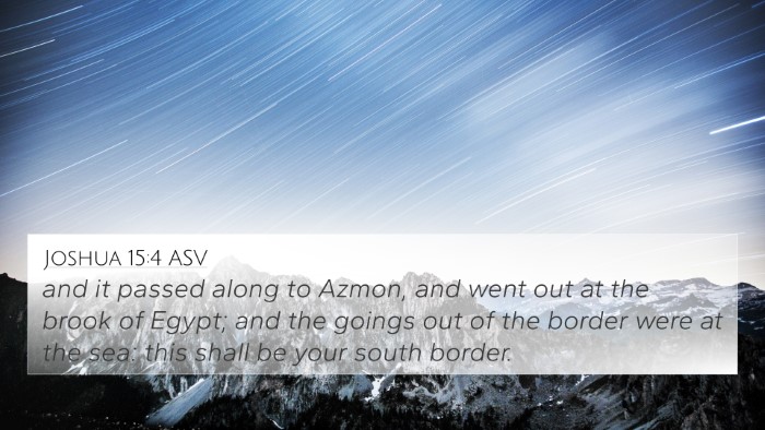 Joshua 15:4 ASV Bible Verse Image