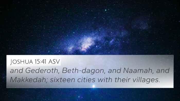 Joshua 15:41 ASV Bible Verse Image