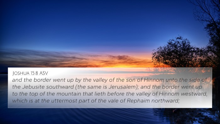Joshua 15:8 ASV Bible Verse Image
