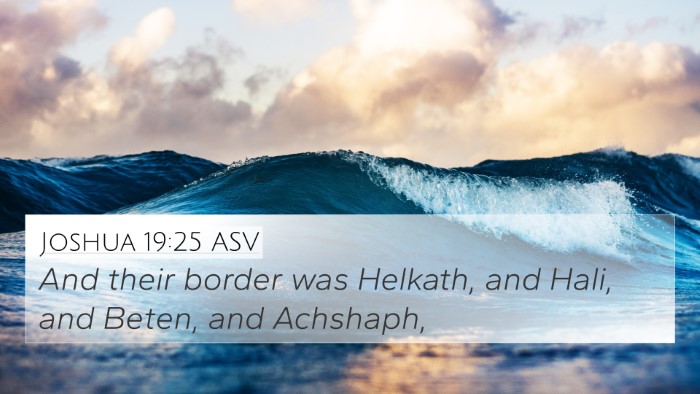 Joshua 19:25 ASV Bible Verse Image