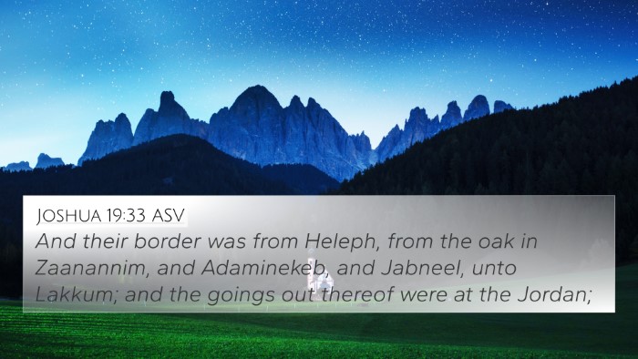 Joshua 19:33 ASV 4K Wallpaper - And their border was from Heleph, from the oak in - 4K Wallpaper Bible Verse