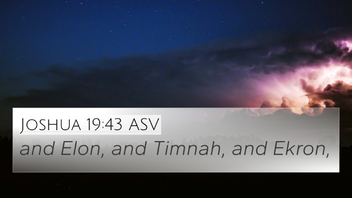 Joshua 19:43 ASV Bible Verse Image