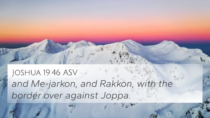 Joshua 19:46 ASV Bible Verse Image