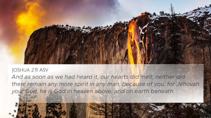Joshua 2:11 ASV Bible Verse Image