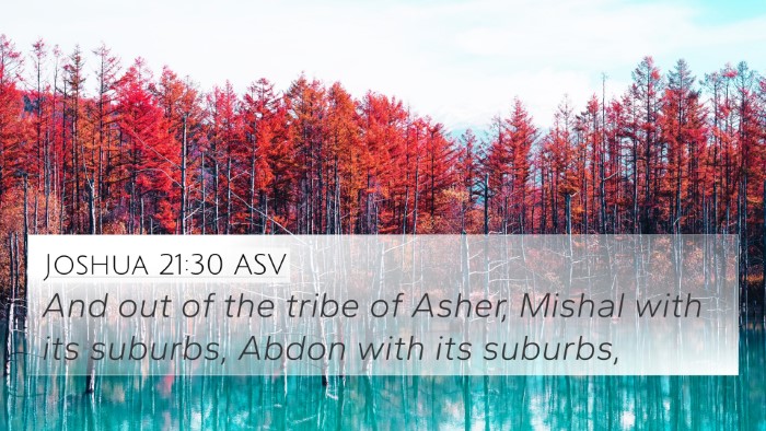 Joshua 21:30 ASV Bible Verse Image