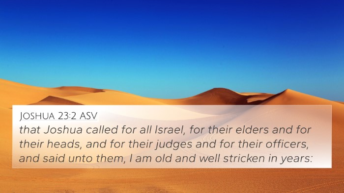 Joshua 23:2 ASV Bible Verse Image